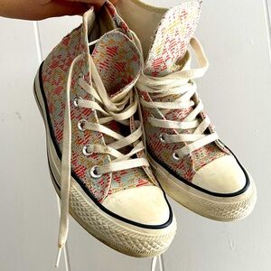 Converse All Star High Top Sneaker Shoe Weave Design Size 6.5 W